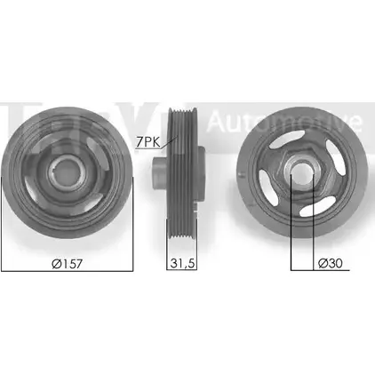 Шкив коленвала TREVI AUTOMOTIVE 1194571850 RPK920202 PC1137 P 1061