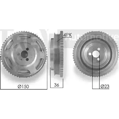 Шкив коленвала TREVI AUTOMOTIVE 1194571968 P10 38 PC1170 RPK891012 изображение 0