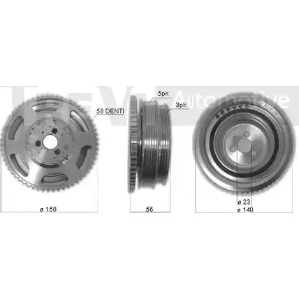 Шкив коленвала TREVI AUTOMOTIVE RPK891038 P 1051 1194571972 PC1171