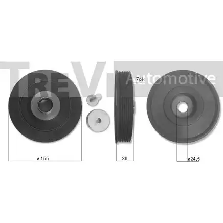 Шкив коленвала TREVI AUTOMOTIVE RPK627106 P110 7 1194572135 PC1214