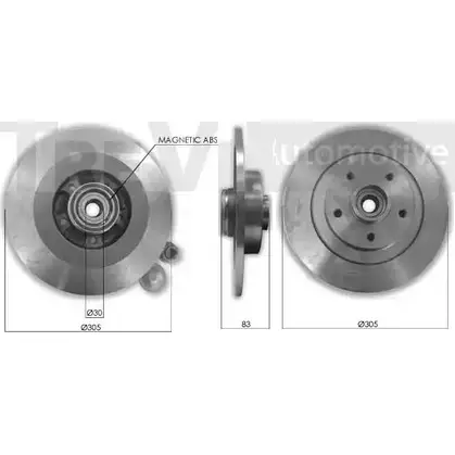 Ступичный подшипник, комплект TREVI AUTOMOTIVE SK20129 WB2289 RPK20 129 1194592564 изображение 0