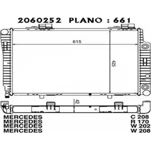 Радиатор охлаждения двигателя ORDONEZ MEF88D 512 81 2060252 1194733892