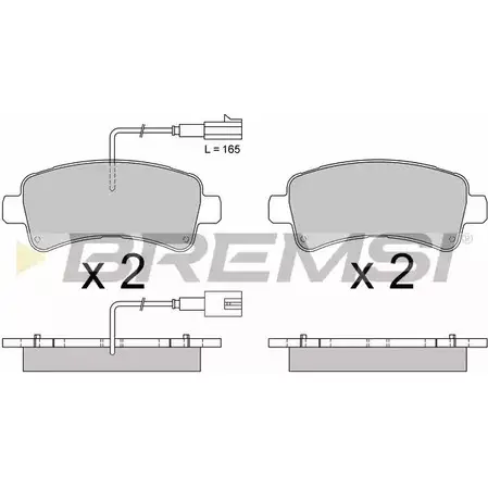 Тормозные колодки, дисковые, комплект BREMSI BP3681 62B5YLK 1194742611 SP B681 изображение 0