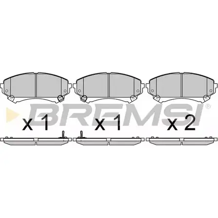 Тормозные колодки, дисковые, комплект BREMSI 1194742624 1HBG3K BP3693 SPB69 3 изображение 0