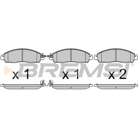 Тормозные колодки, дисковые, комплект BREMSI 1194742658 S PB721 IVBEC7G BP3721 изображение 0