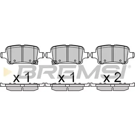 Тормозные колодки, дисковые, комплект BREMSI BP3723 1194742660 U7ZDJWY S PB723 изображение 0