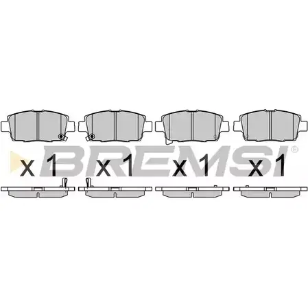 Тормозные колодки, дисковые, комплект BREMSI W30P1Q 1194742667 SPB 730 BP3730 изображение 0
