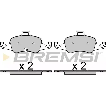 Тормозные колодки, дисковые, комплект BREMSI A7D93I 1194742671 BP3732 SPB73 2