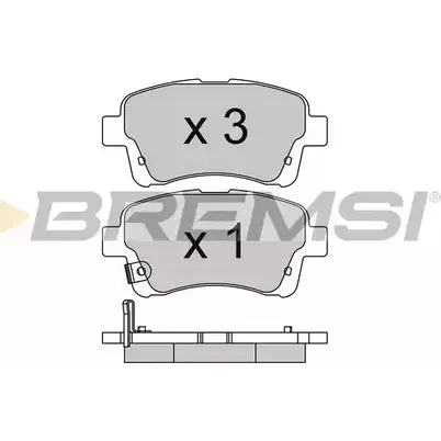 Тормозные колодки, дисковые, комплект BREMSI S PB740 BP3740 1194742682 C1R6X изображение 0