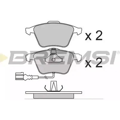Тормозные колодки, дисковые, комплект BREMSI S PB741 BP3741 2S2S9T4 1194742683 изображение 0