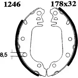 Комплект тормозов, барабанный тормозной механизм BSF 6026 06 026 1194744475 40CIEXP изображение 0