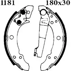 Комплект тормозов, барабанный тормозной механизм BSF 6050 3JNK3 1194744498 06 050 изображение 0