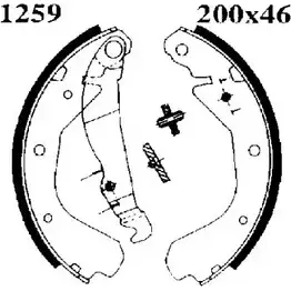 Комплект тормозов, барабанный тормозной механизм BSF 7G3UB 1194744570 06 155 6155 изображение 0