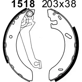 Комплект тормозов, барабанный тормозной механизм BSF 6199 1194744604 061 99 QNN6ZXI изображение 0