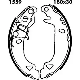 Комплект тормозов, барабанный тормозной механизм BSF N1OAVPG 0623 8 1194744637 6238 изображение 0