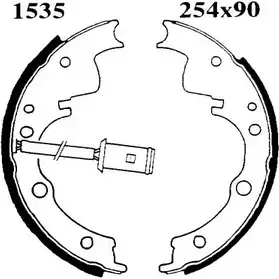 Комплект тормозов, барабанный тормозной механизм BSF 1194744658 6261 6B70X 0626 1 изображение 0