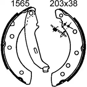 Комплект тормозов, барабанный тормозной механизм BSF 6264 1194744661 MUFPH9 0626 4 изображение 0