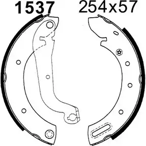 Комплект тормозов, барабанный тормозной механизм BSF 0 6300 6300 1194744697 WX381A3 изображение 0