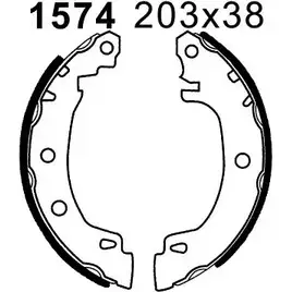 Комплект тормозов, барабанный тормозной механизм BSF 1194744712 0631 7 6317 ANBFR7 изображение 0