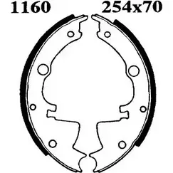 Комплект тормозов, барабанный тормозной механизм BSF 1194744722 L85R3Q 0 6333 6333 изображение 0