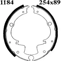 Комплект тормозов, барабанный тормозной механизм BSF 6336 1194744725 AHAV4YQ 063 36 изображение 0