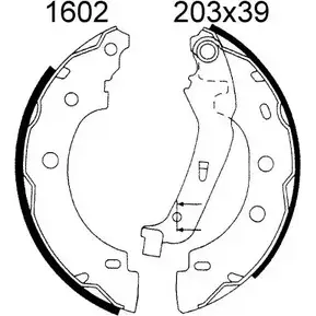 Комплект тормозов, барабанный тормозной механизм BSF 1194744740 JJD0I0 6355 0635 5 изображение 0