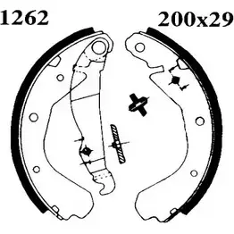 Комплект тормозов, барабанный тормозной механизм BSF IOBWG2P 6382 06 382 1194744766 изображение 0