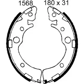 Комплект тормозов, барабанный тормозной механизм BSF 6435 064 35 1194744818 8EPIM8 изображение 0