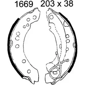Комплект тормозов, барабанный тормозной механизм BSF D0A0T 6442 0 6442 1194744824 изображение 0