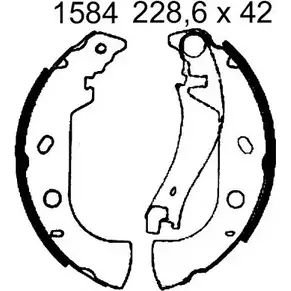 Комплект тормозов, барабанный тормозной механизм BSF 0 6450 1194744831 GVCP9F4 6450 изображение 0