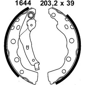 Комплект тормозов, барабанный тормозной механизм BSF QWAHFA 6464 1194744844 064 64 изображение 0