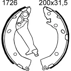 Комплект тормозов, барабанный тормозной механизм BSF 1194744859 6479 M2I58 0647 9 изображение 0