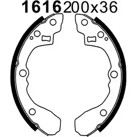 Комплект тормозов, барабанный тормозной механизм BSF 1194744861 6481 CRGND 064 81 изображение 0