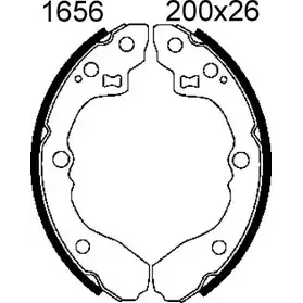 Комплект тормозов, барабанный тормозной механизм BSF 6500 1194744880 6T7FSXH 06 500 изображение 0