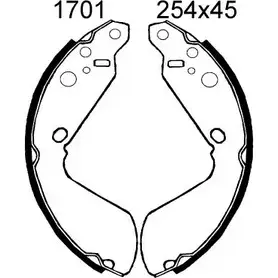 Комплект тормозов, барабанный тормозной механизм BSF 1194744893 Z2LQX3 6513 065 13 изображение 0