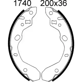 Комплект тормозов, барабанный тормозной механизм BSF 6522 MYP45RX 065 22 1194744902 изображение 0