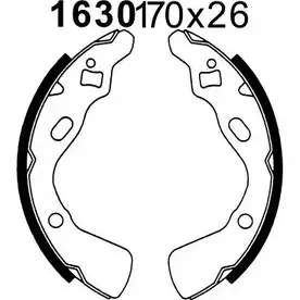 Комплект тормозов, барабанный тормозной механизм BSF J7MW86 6533 1194744913 0653 3 изображение 0