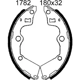 Комплект тормозов, барабанный тормозной механизм BSF 0 6568 1194744948 42W8XZ 6568 изображение 0