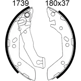 Комплект тормозов, барабанный тормозной механизм BSF YDZIV 6601 06 601 1194744977 изображение 0