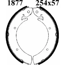 Комплект тормозов, барабанный тормозной механизм BSF 0 6612 6612 0QEZOMV 1194744988 изображение 0