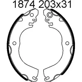 Комплект тормозов, барабанный тормозной механизм BSF 6614 06 614 H3SRN 1194744990 изображение 0