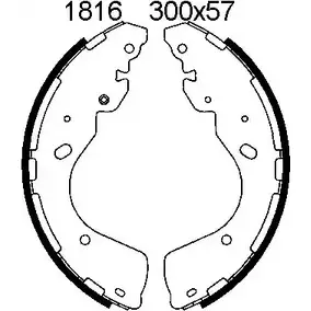 Комплект тормозов, барабанный тормозной механизм BSF 1194744994 RBHNK 06 618 6618 изображение 0