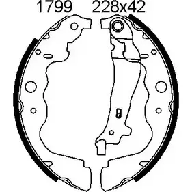 Комплект тормозов, барабанный тормозной механизм BSF 066 24 Y03M9 6624 1194745000 изображение 0