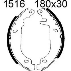 Комплект тормозов, барабанный тормозной механизм BSF 1194745082 0719 4 7194 6JR91 изображение 0