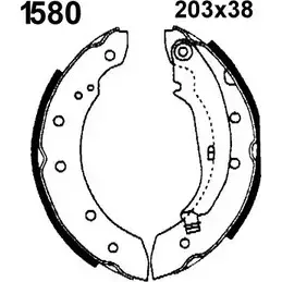 Комплект тормозов, барабанный тормозной механизм BSF 7307 0 7307 1194745149 CO118 изображение 0