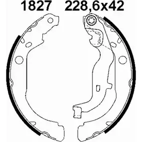 Комплект тормозов, барабанный тормозной механизм BSF JEJH9QB 1194745298 0762 6 7626 изображение 0
