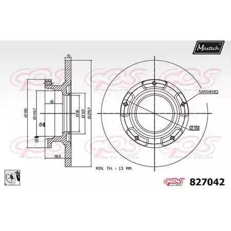Тормозной диск MAXTECH 82704 2 827042.0080 KPLOR4T 1194801827