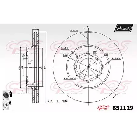 Тормозной диск MAXTECH 851129.6060 WGWT6W 85 1129 1194803325 изображение 0