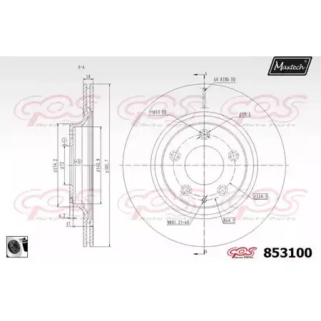 Тормозной диск MAXTECH 85 3100 J26ND 1194803914 853100.0060