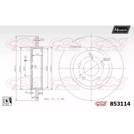 Тормозной диск MAXTECH 853114.0080 8531 14 YIM6W 1194803999 изображение 0